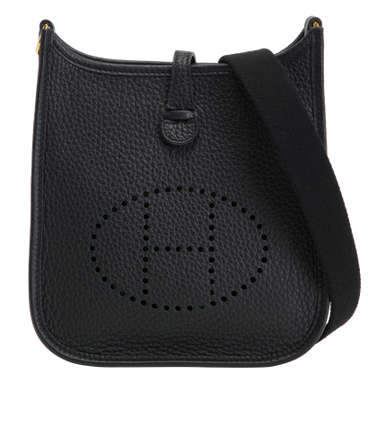 Mini Evelyne 16 In Taurillon Clemence Noir, &pound;2,200, Handbags, Black, Leather, Front view